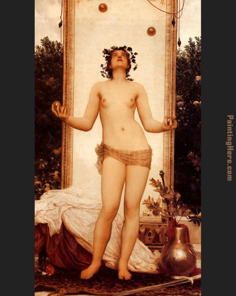 The Antique Juggling Girl painting - Lord Frederick Leighton The Antique Juggling Girl art painting